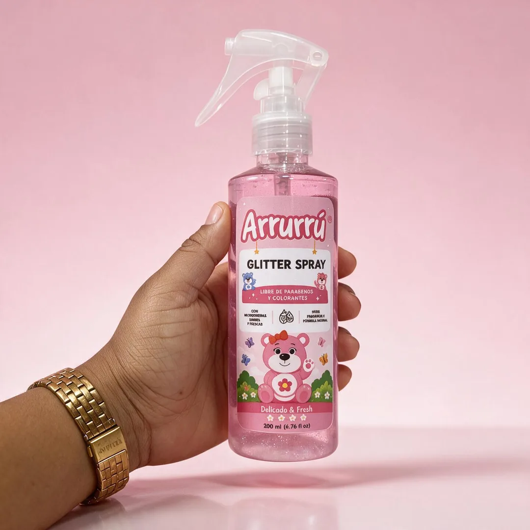 Glitter spray Arrurru rosa