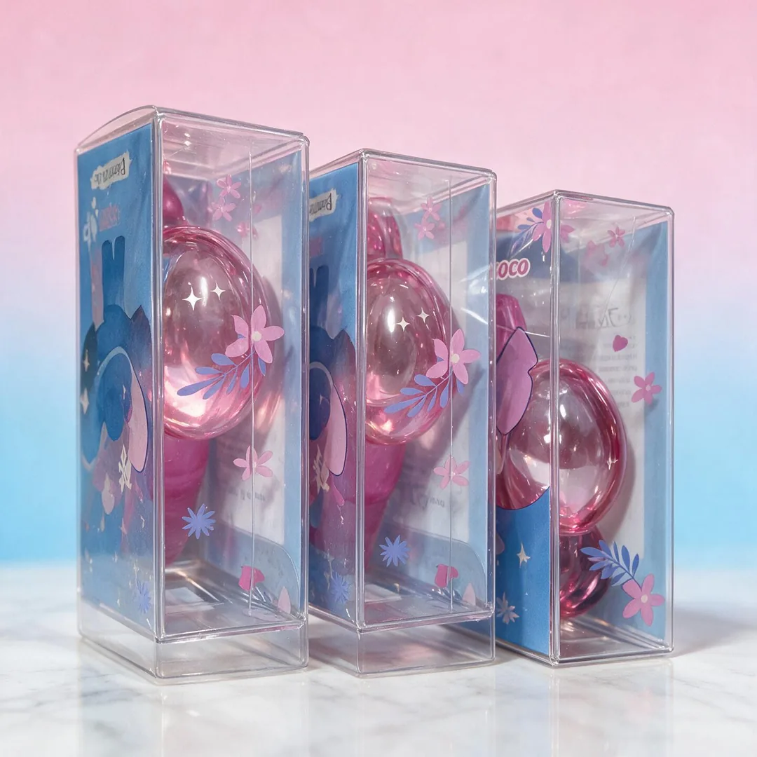 Perfume en caja acrílica diseño Stitch